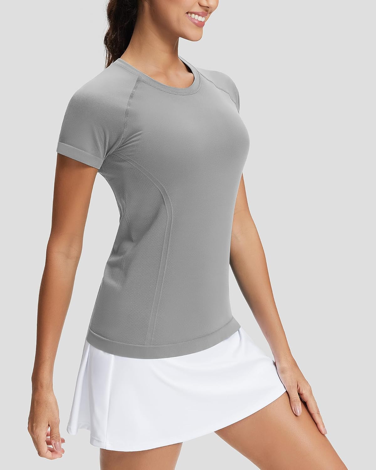 Stelle Women Seamless Workout Shirts Short Sleeve Athletic Top Yoga Gym Running T-Shirts - Image 2