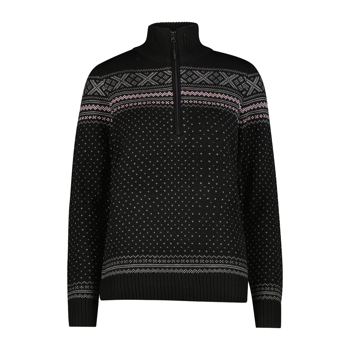 CMP Jersey de punto para mujer con media cremallera y lana