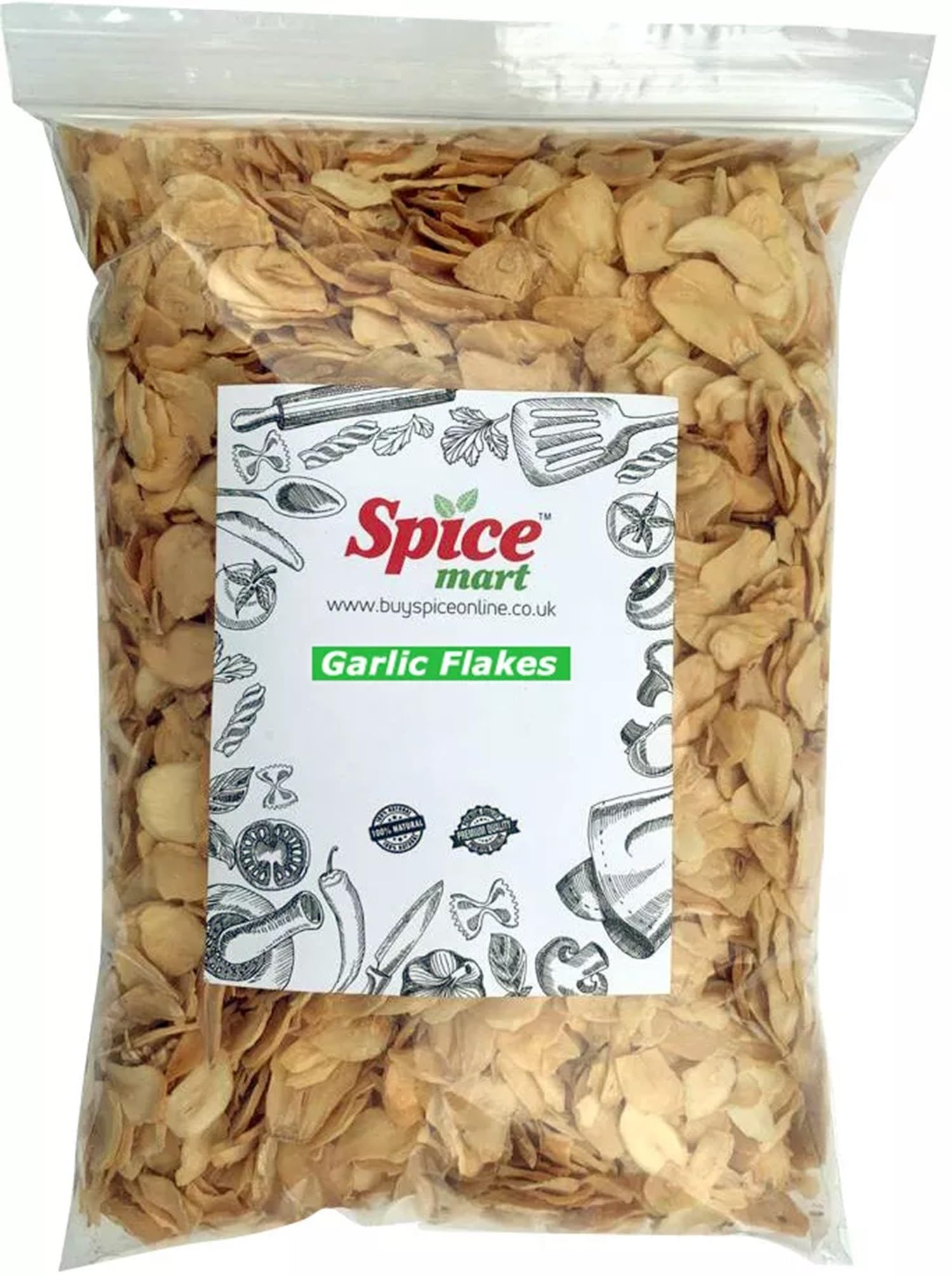 Garlic Flakes Chopped Dried Premium Quality Free UK P&P 50g-950g (200g)