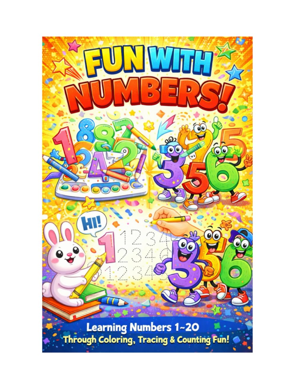 Color, Trace & Count: Numbers Activity Book for Kids: Educational Number Practice for Ages 3-7 (Noireir Kids Adventure Series)