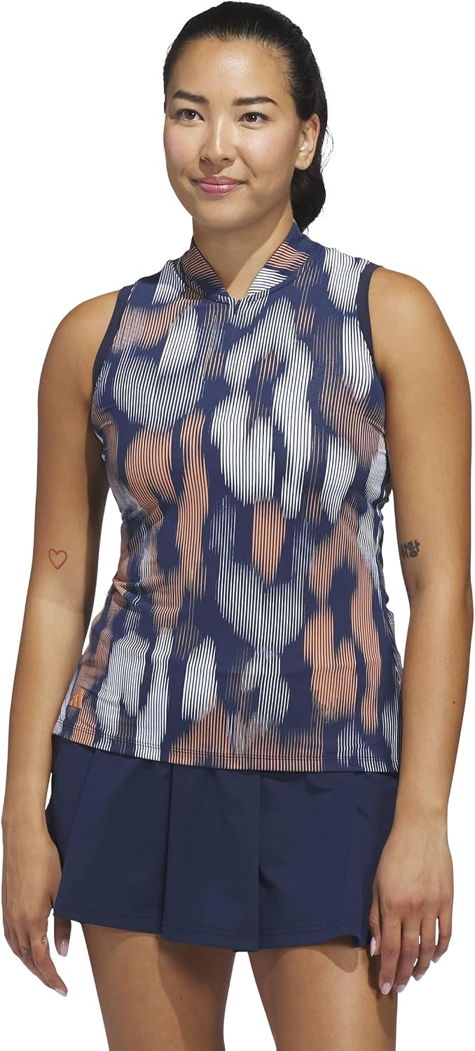 adidas Women's Ultimate365 Tour Printed Sleeveless Polo