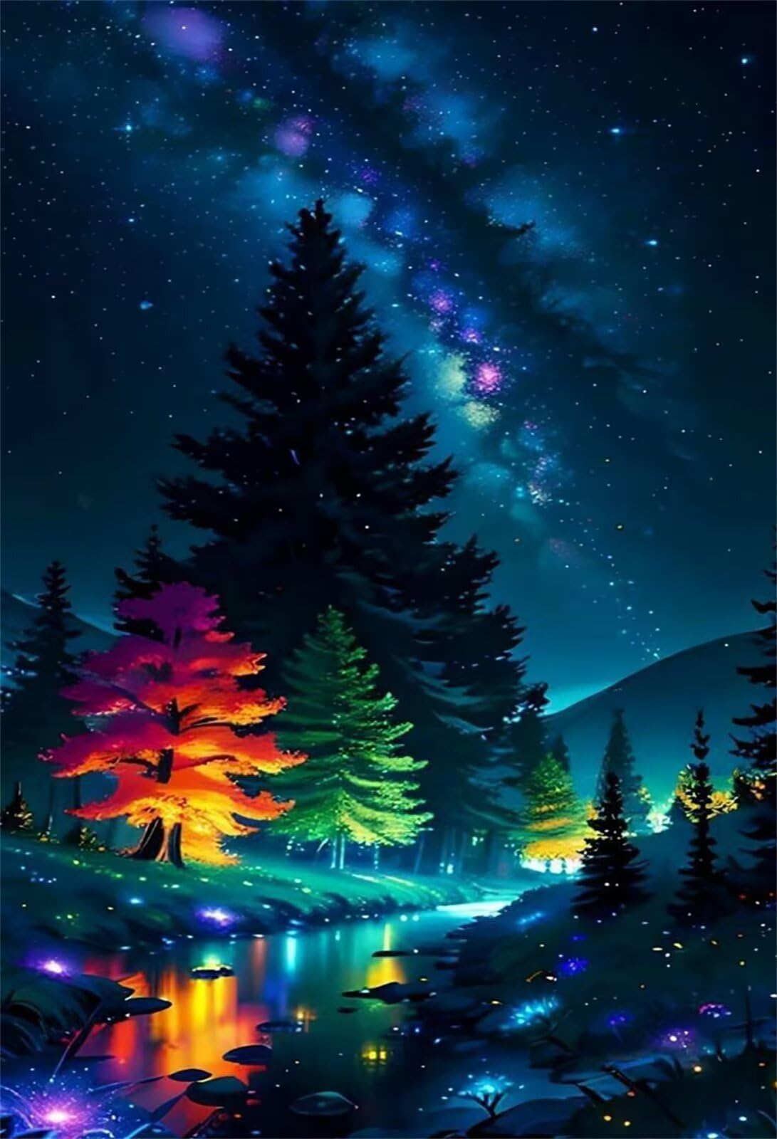 Puzzle 2000 Pezzi Albero Cielo Stellato Puzzle Classici, Giochi Rilassamento e Intelligence, Puzzles Impossible, Idea Regalo Uomo e Donna