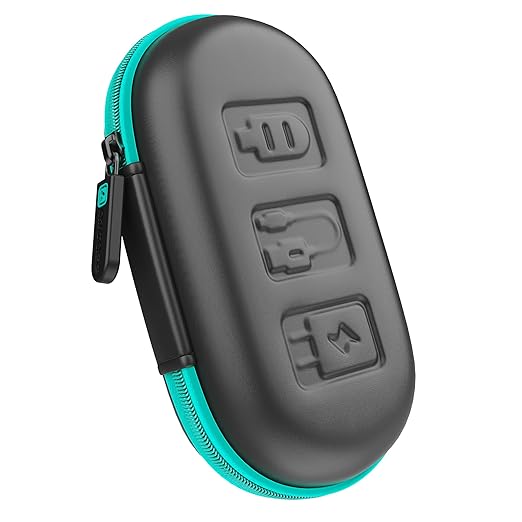 AirCase Earphone Carrying Case with Shockproof EVA Foam, Hard Shell, Compact & Lightweight, Mesh Pocket, Zipper Travel Organizer Pouch for Earbuds, Flash Drives, SD Cards, Cables (Green Zip)