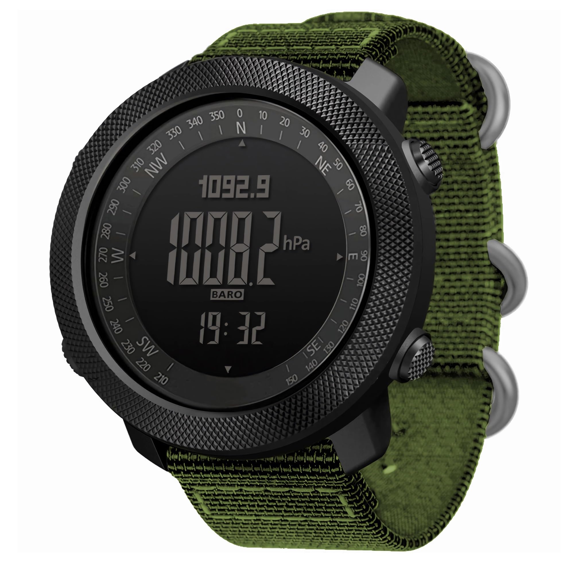 Taktyczne zegarki sportowe dla mężczyzn outdoorowe survival wojskowy kompas rock solidne cyfrowe zegarki z trwałym paskiem, krokomierz krokomierz kalorie