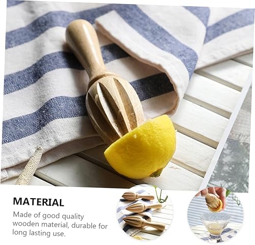 Miniatura 4 de Zerodeko Wooden Lemon Juicer Squeezer Manual Citrus Reamer Hand Press Fruit Extractor Ergonomic Design for Fresh Orange and Grapefruit Juice at Home