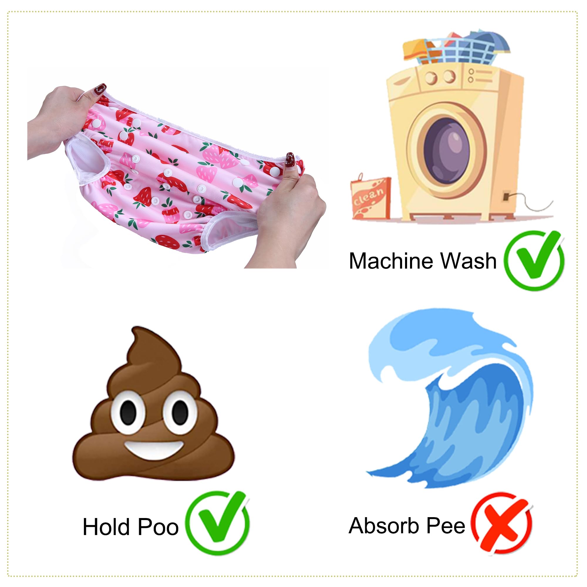Couche Piscine Lavable Couche de Bain BéBé Maillot Couche Piscine Imperméable Réutilisable Tente Ajustable Anti-fuite anti uv 0-3 Ans(Tracteur + Bateau + Navire)