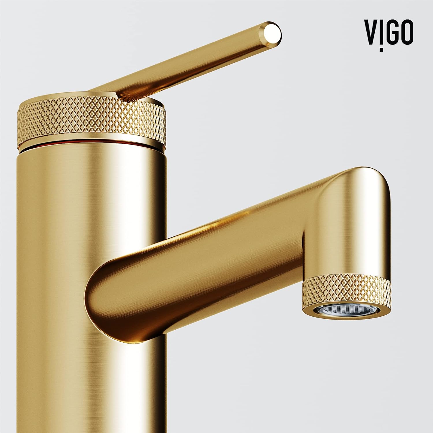 VIGO Sterling 7'' H Single Handle Single-Hole Bathroom Faucet in Matte Brushed Gold-VG01049MG