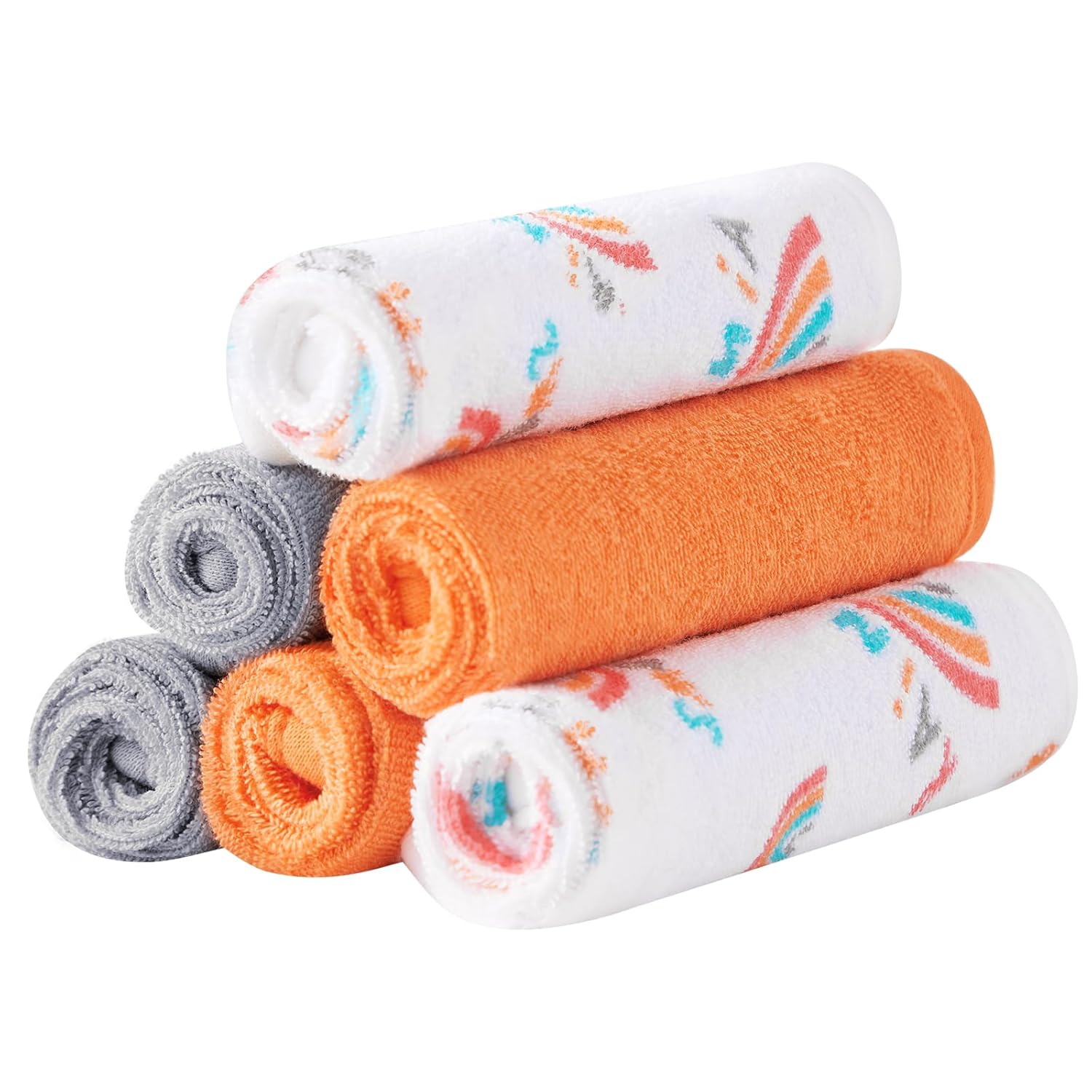 SYNPOS Muslin Baby Washcloths, Soft Absorbent Towel, 6pcs