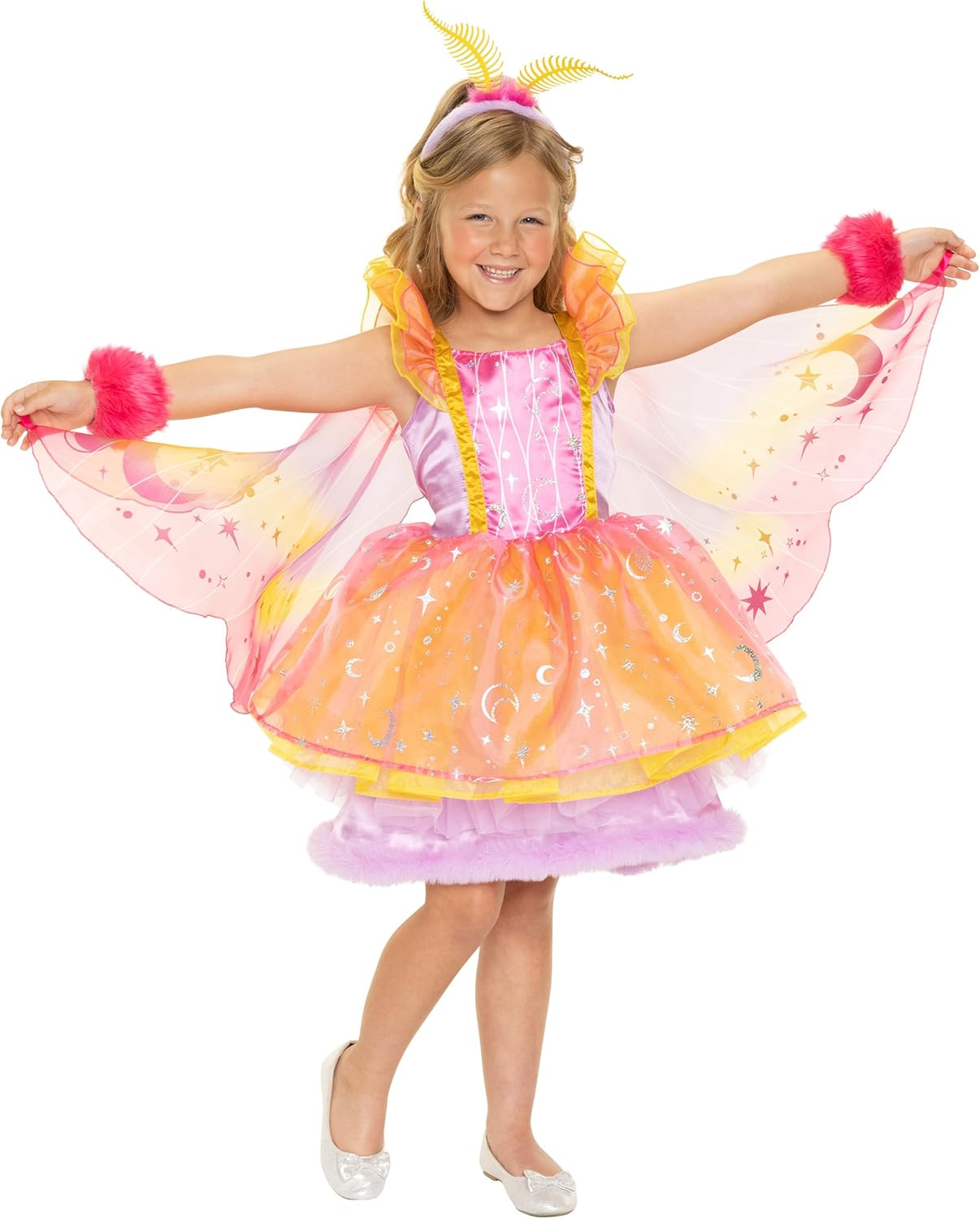 JAKKS Pacific Daydreamers Girls Premium Fairy Costume Dress with Wings, Full Tulle Skirt with Layers of Soft, Sheer Fabric for an Airy, Magical Effect with Every Twirl! [Amazon Exclusive]