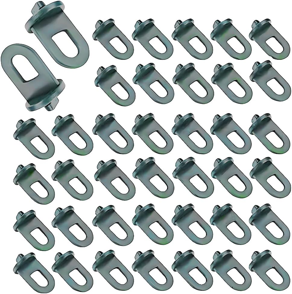 Greenhouse Twist Clips Green Plastic Greenhouse Hooks Plant Hangers Greenhouses Shading Fixing Clips Track Hooks for Greenhouses Bubble Wrap Hole Diameter 0.32 inch 40 Pieces