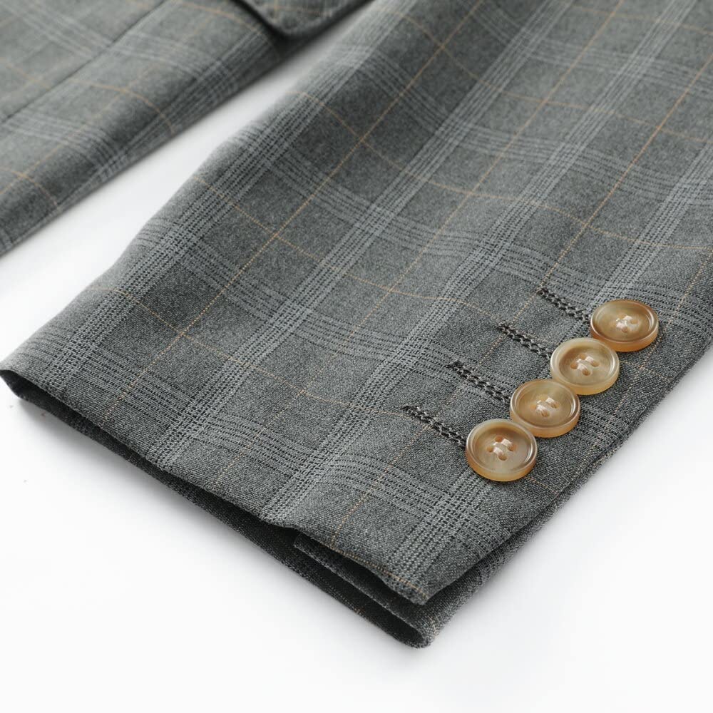 Allthemen Anzug Herren Anzug Gestreift 3 Teilig Slim Fit Anzüge Herrenanzüge für Business Hochzeit