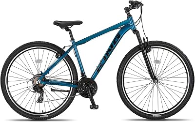 Bicicleta montaña Adulto 29 Pulgadas | Cuadro de Aluminio + 21 Velocidades Shimano + Suspensión Delantera con Bloqueo + Frenos V-Break | Bicicleta montaña Segura y Resistente