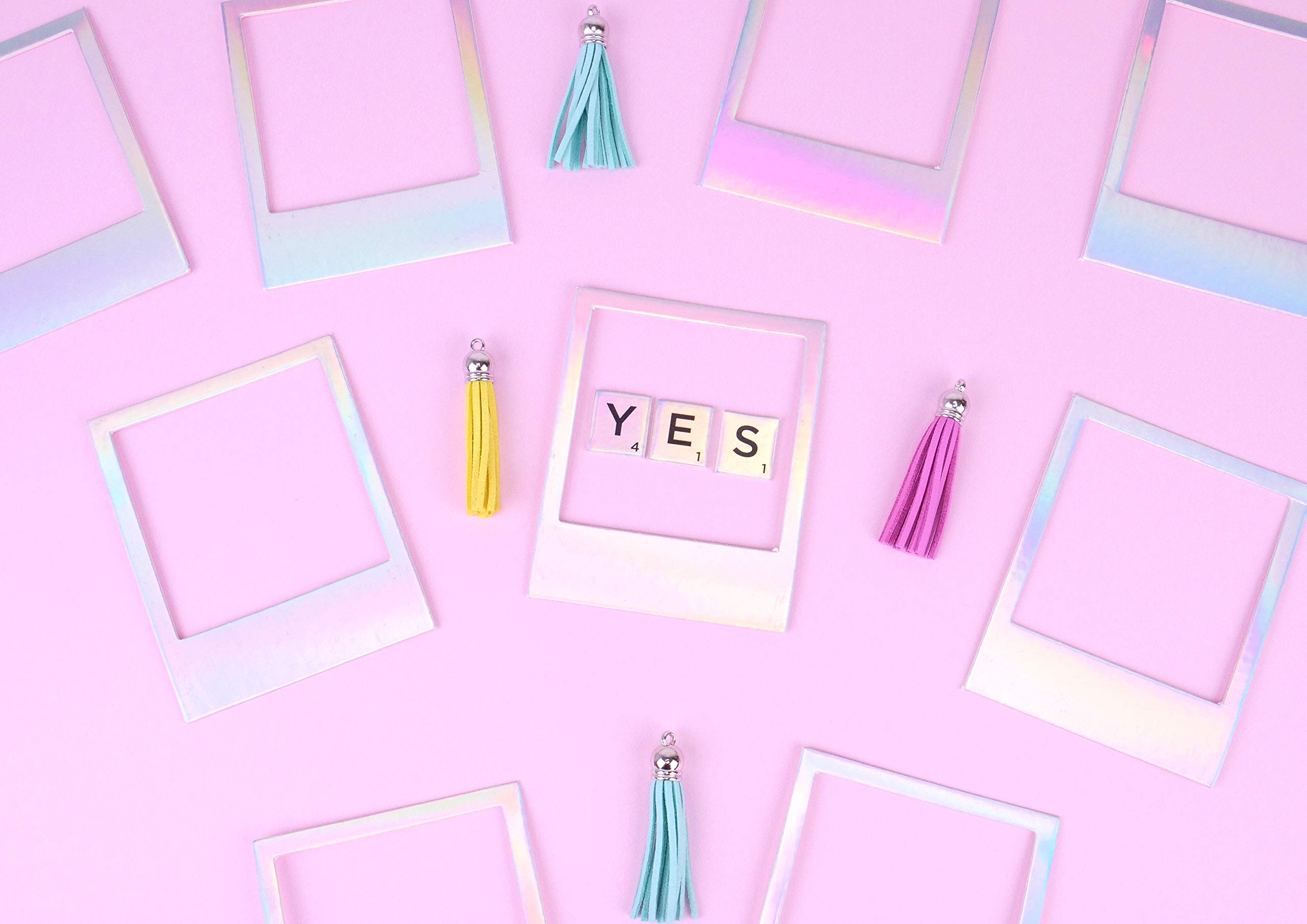 Dovecraft Essentials Chipboard Letter Tiles - Iridescenti Per Scrapbooking E Fai Da Te