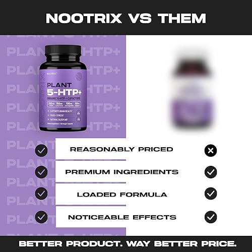 Miniatura 2 de Nootrix Suplemento Organic Plant 5 HTP+  Apoya la memoria, el enfoque mental, la salud cognitiva y la energía  Promueve el estado de ánimo saludable