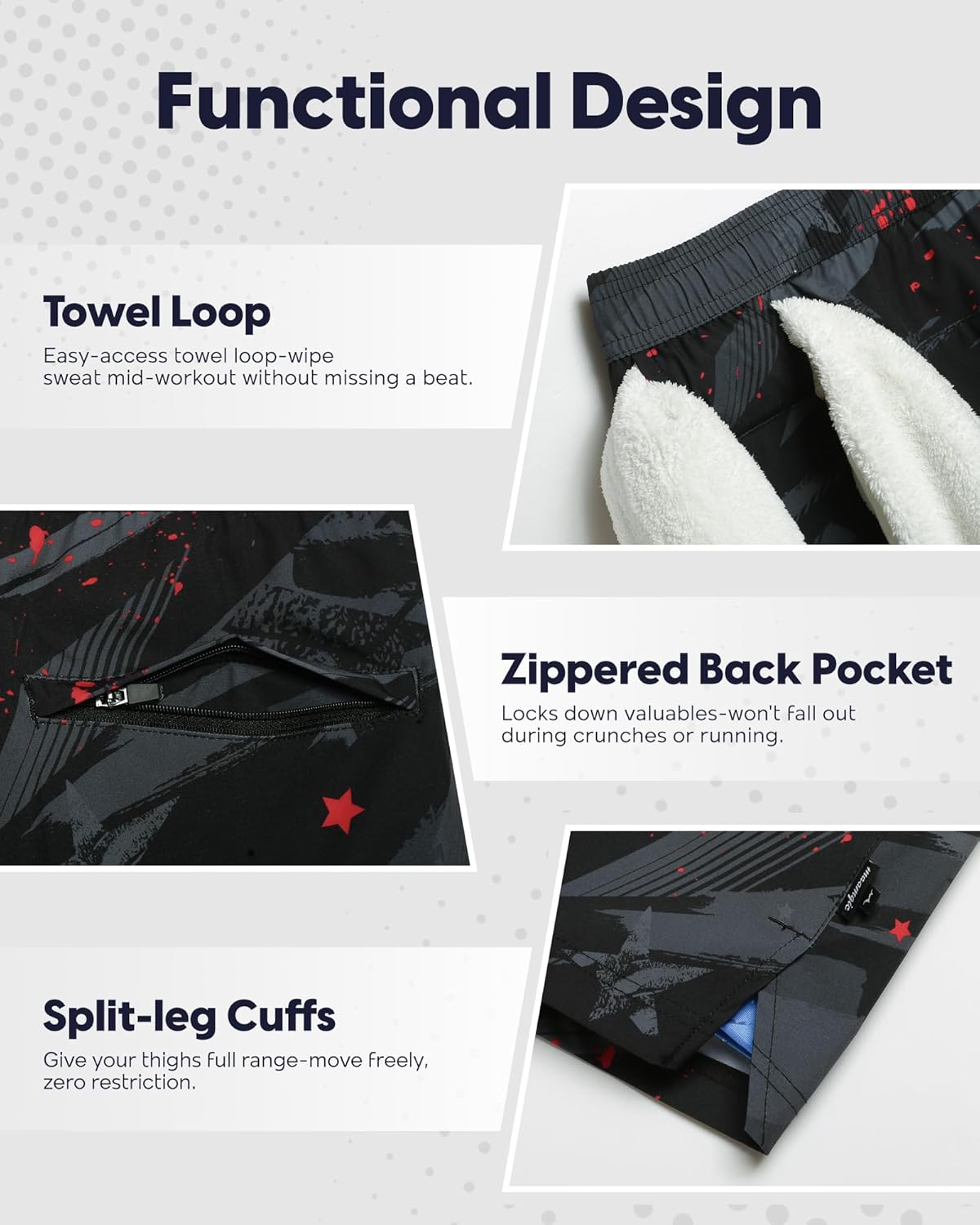 maamgic Men's 5'' Athletic Shorts 2 in 1 Running Shorts Recycled Polyester Workout Shorts - Image 3