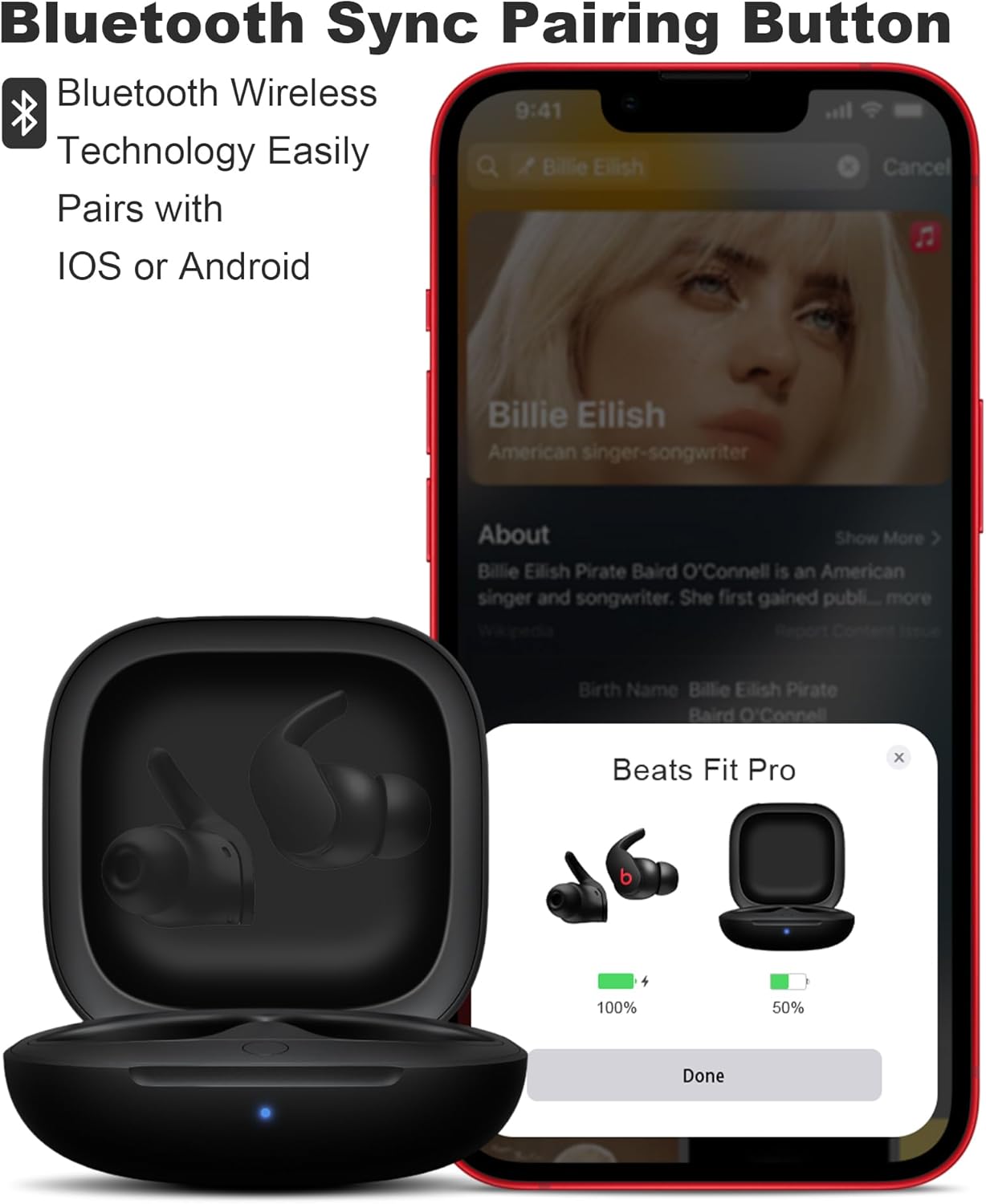 Charging Case Replacement for Fit Pro – Wireless Charger Case with Bluetooth Pairing Button, 700mAh Battery, Earbuds Not Included - Image 2