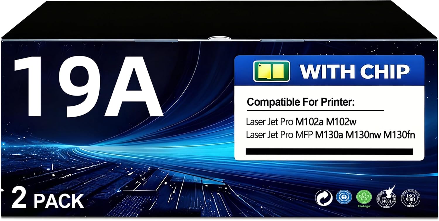 19A CF219A Drum Unit Black 2 Pack 19A Imaging Drum Unit Compatible for HP with Laser Pro MFP M130a M130nw M130fn M130fw Printer Laser Pro M102a M102w Printer (Not Toner)