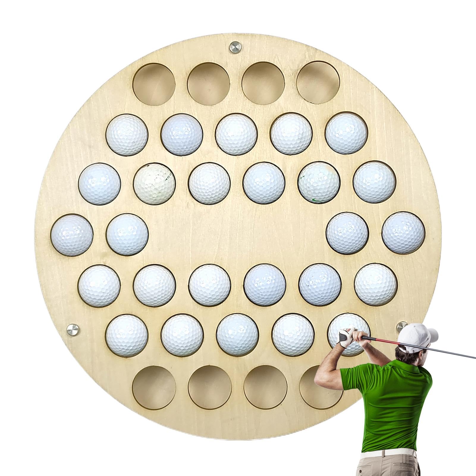 Soporte de bola de golf de madera – Presentación de la colección de bolas