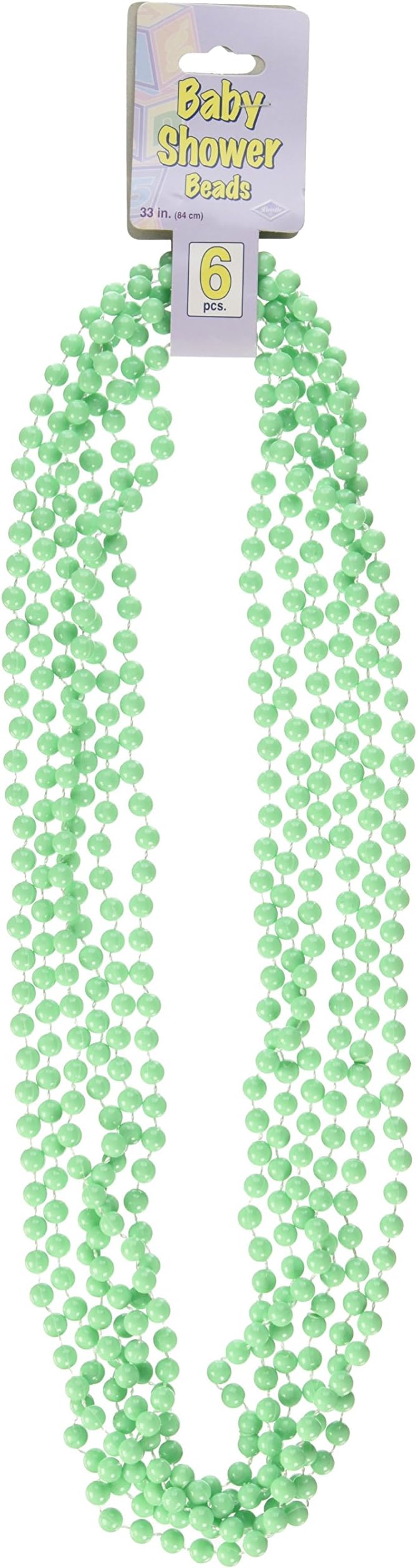 Baby Shower Beads (mint green) (6/Card)