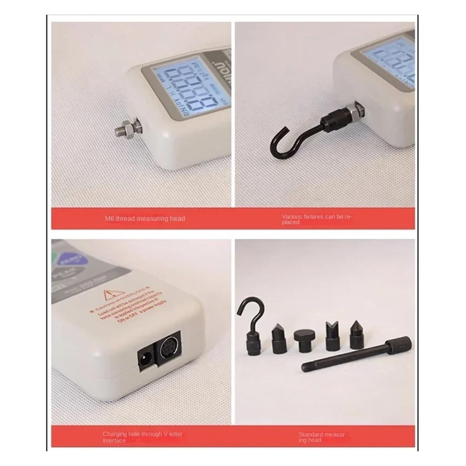 Testeur Ph Pull à jau de Force numérique 0-5000N, dynamomètre de haute précision avec écran LCD(20N)