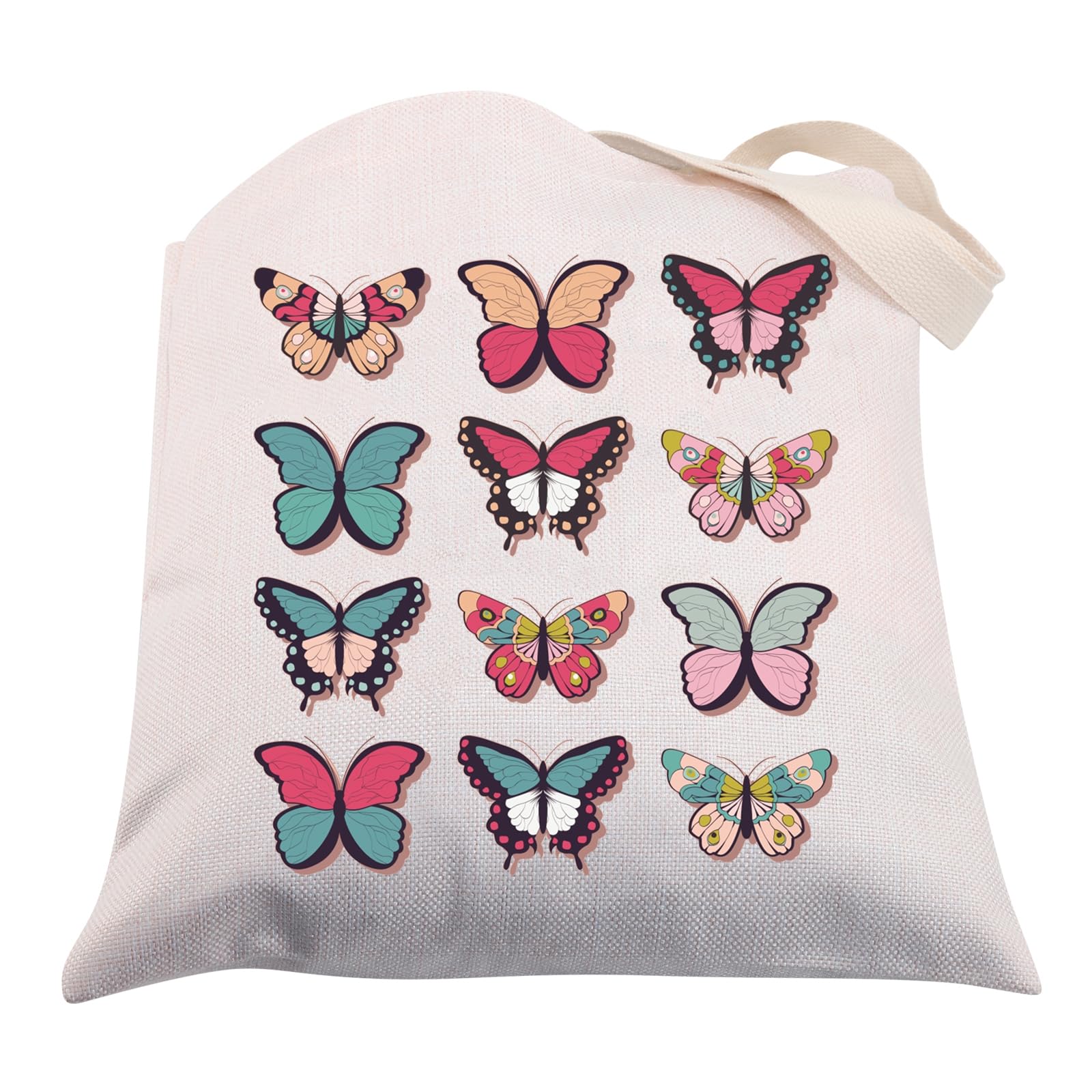 Butterfly Canvas Tote Bag Aesthetic Butterflies Tote Bag for Women Butterfly Inspirational Gifts for Butterfly Lovers Tote