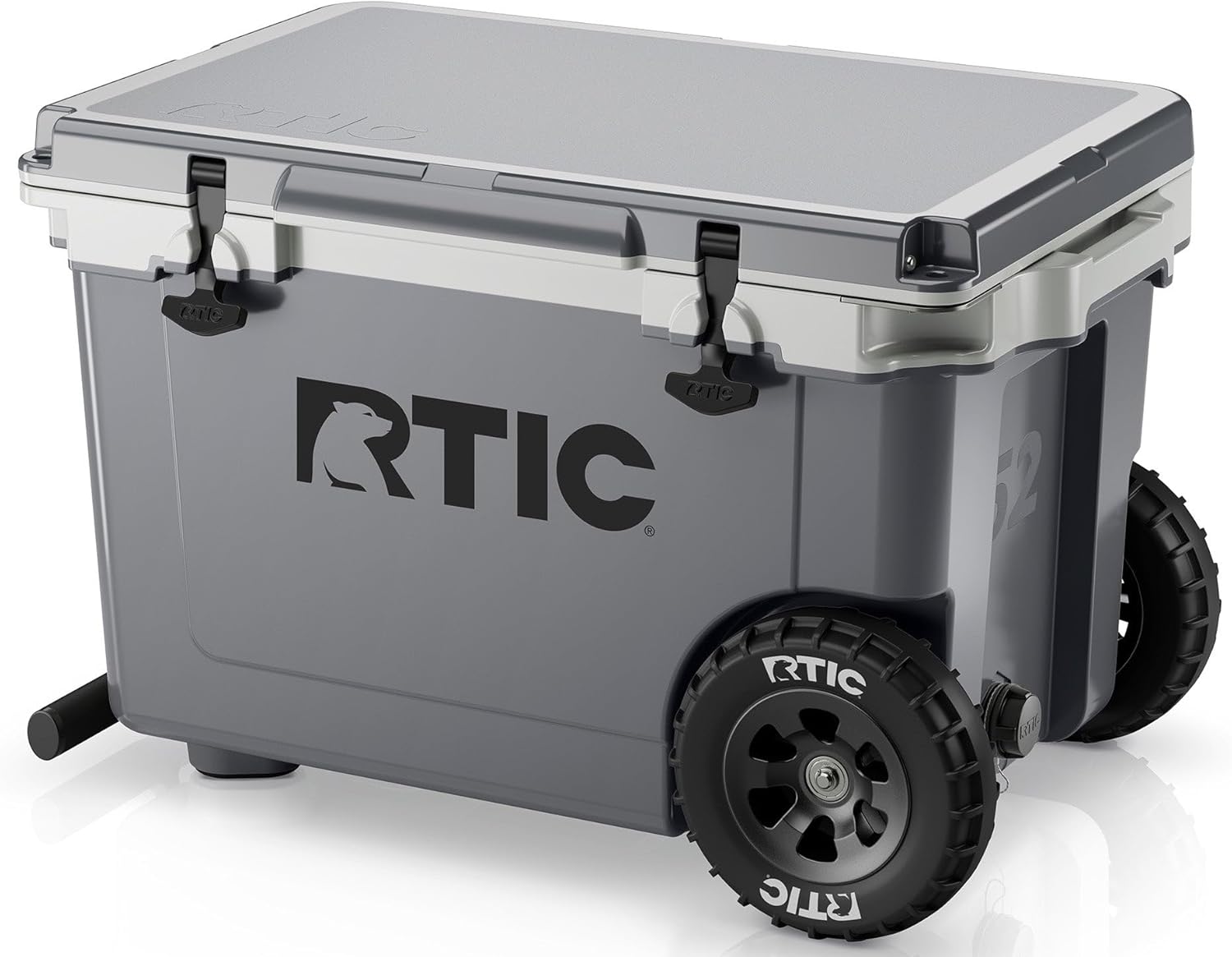 RTIC 52 Quart Ultra-Light Wheeled Hard Cooler Insulated Portable Ice Chest for Camping and Outdoor Activities