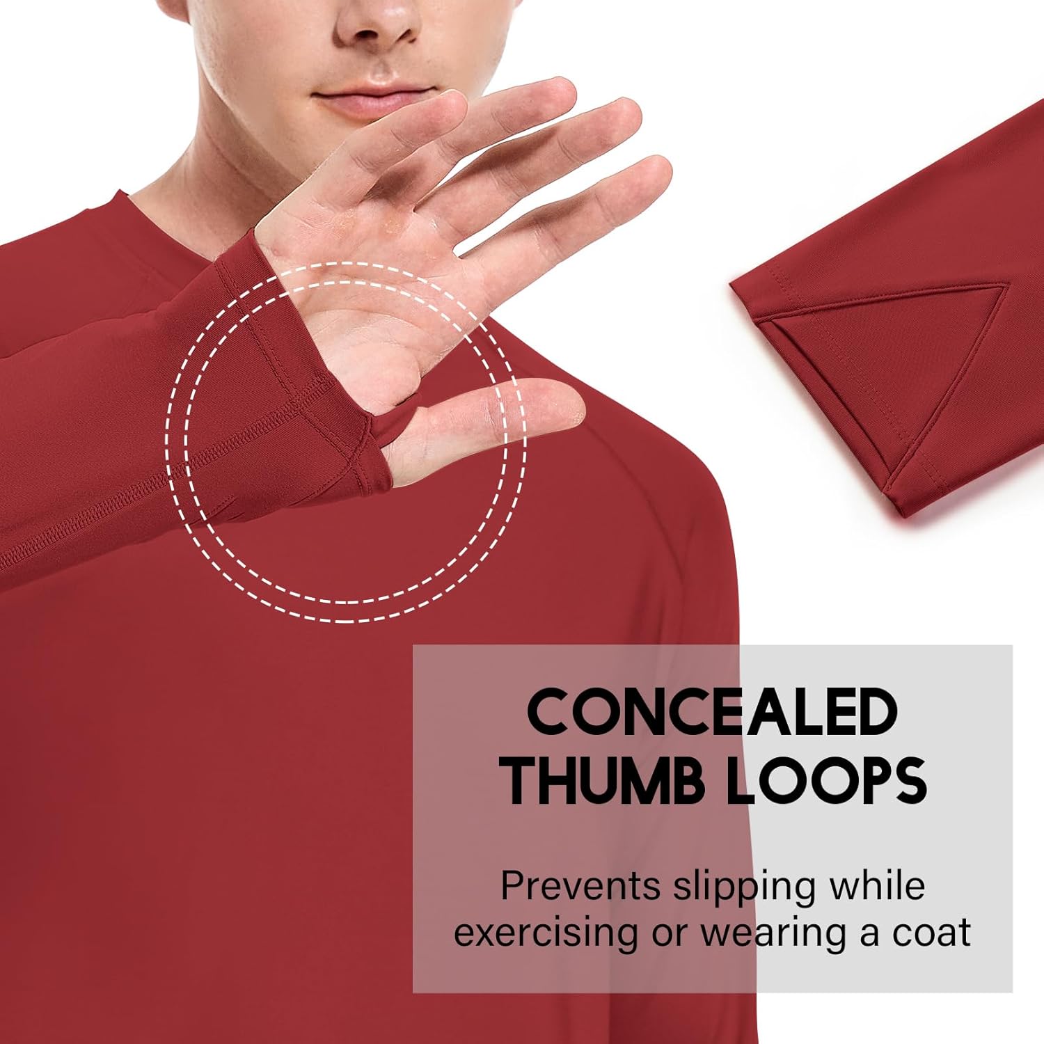 Men's Fleece Lined Thermal Shirts Midweight Crew/Mock Neck Base Layer Long Sleeve Top Cold Weather Workout - Image 4