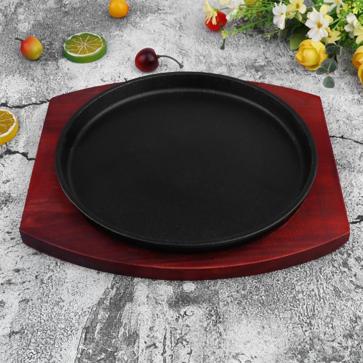 Hierro de 24cm Bandeja para Asar Antiadherente Redonda
