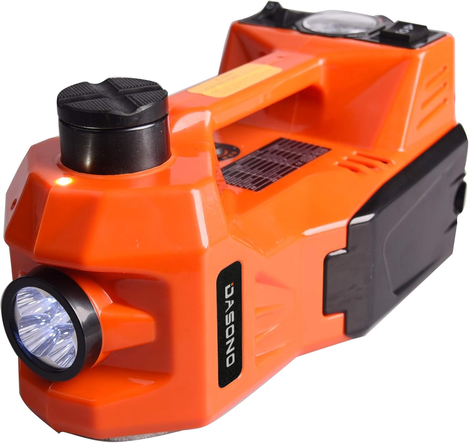 3-in-1 Multifunctional Portable Car Tire Repair Kit 5 Ton Electric Tire Lifting Auto Jacks Hydraulic Air Infatable Car Floor Jack LED Inflator Pump Electric Impact Wrench SUV Trunk Sedan Van