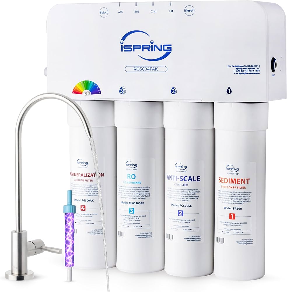 【新品未使用】iSpring RO500AK 浄水器 iSpring RO500AK-ORB Reverse Osmosis Water Filter, NSF 58 Certified