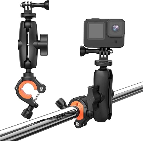 Soporte de manillar de motocicleta para Gopro, montaje de manillar de cámara de acción con abrazadera de cámara ajustable de rotación de 360 con disponible en Yaxa Venezuela