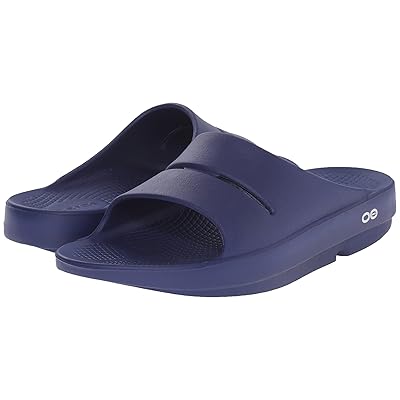 OOFOS OOahh Slide Sandals Navy