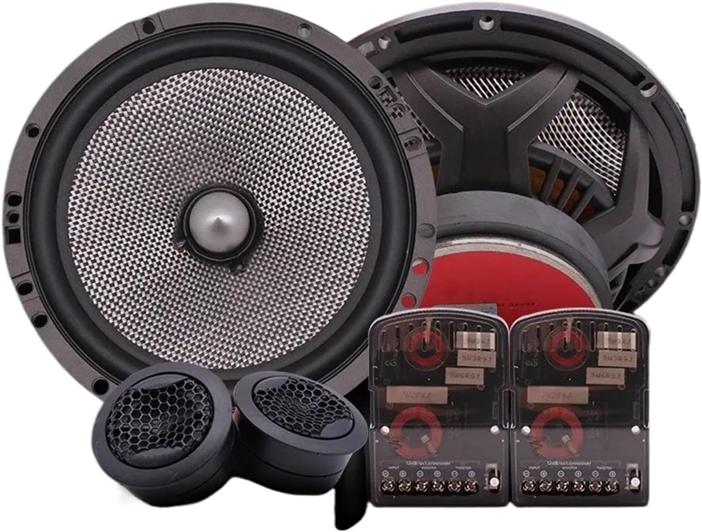 Two-Way Car Audio Modification Kit Amplifier 6.5 Inch High Power Speaker Front Door Speaker Kit