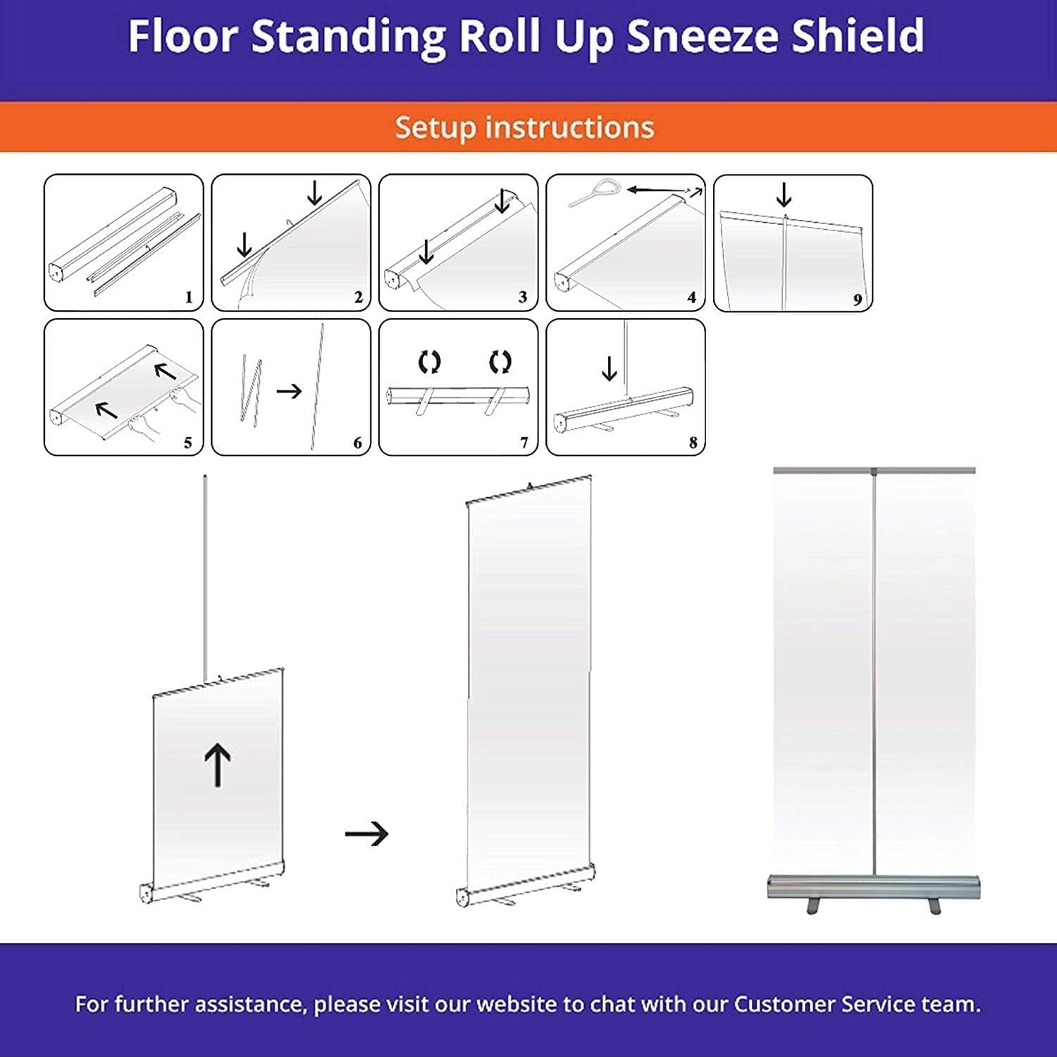JYDQM Safety Face Shields Floor Standing Safety Face ShieldsRetractable Pull Up Banner Transparent Screen,Free Standing,Portable Partition Divider(80x180cm/31.5x71in)