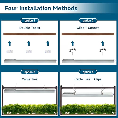Miniatura 9 de Barrina Luces de cultivo T5 para plantas de interior, luz de crecimiento de espectro completo, 2 pies 90 W (6 x 15 W, equivalente a 560 W), tira de