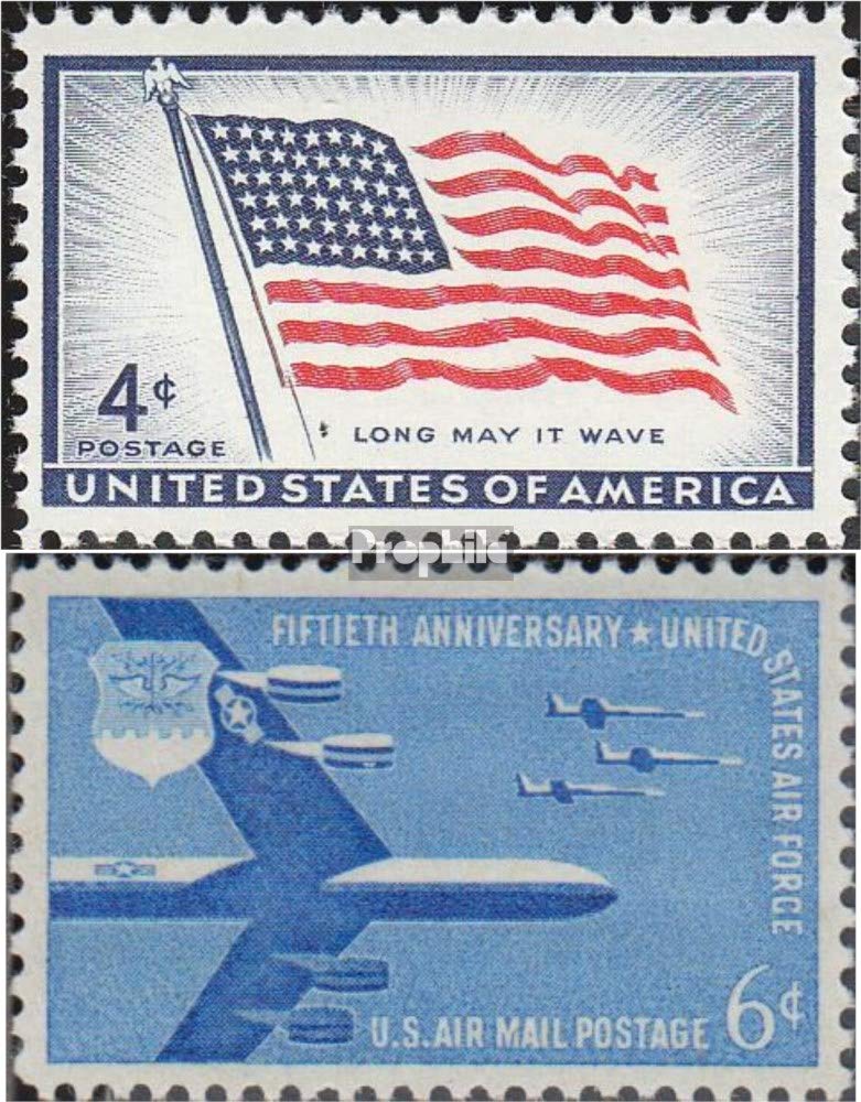 Timbres USA 1957 Drapeau & Forces Aériennes - N° 716-717 Complets, Neufs Avec Gomme - Collection Militaire, Chevalier - 5