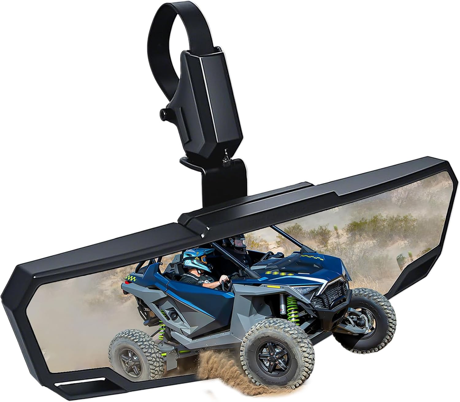UTV Rear View Mirror for 1.5"-2.0" Round Roll Cage, 360° Adjustable SXS Mirror, Compatible with Polaris RZR, Can Am X3, Pioneer, Kawasaki Mule, Yamaha YXZ, CFMOTO
