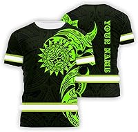 Vista 11 de Matedecor Camisa de Alta Visibilidad con Cráneo para Hombre, Camisas Reflectantes de Seguridad con Bandera de EE. UU., Nombre Personalizado