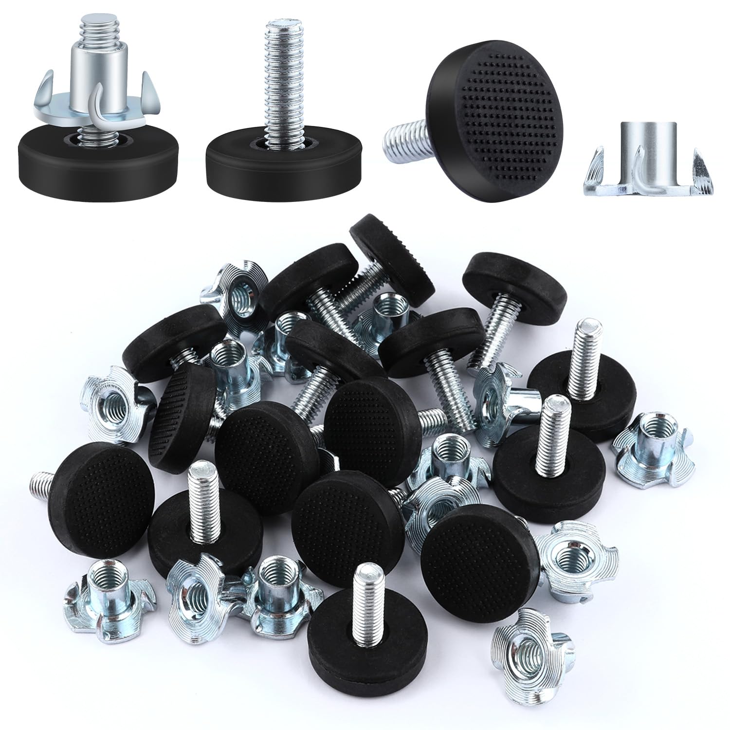 Niveladores de muebles M6 ajustables y patas regulables para mesa y armario