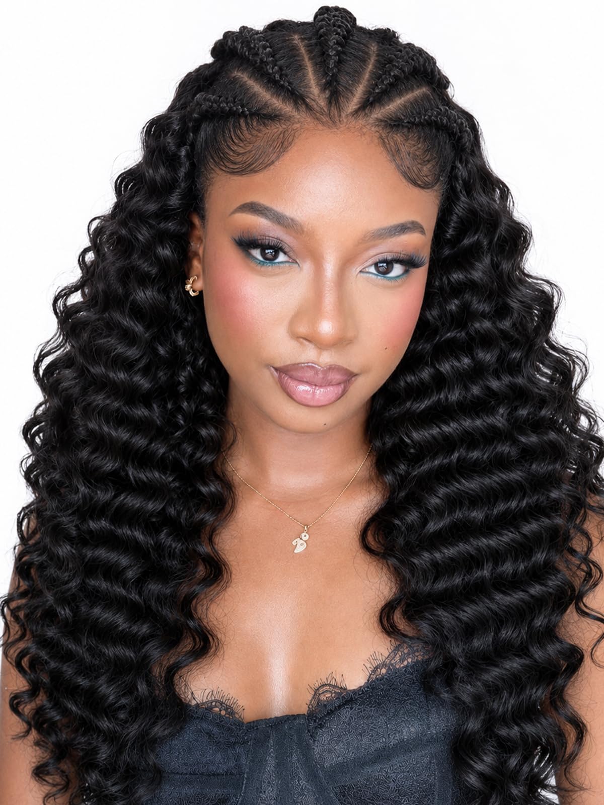 Amazon.com : Lady Miranda 13x6 Lace Front Braided Wigs for  display picture 3