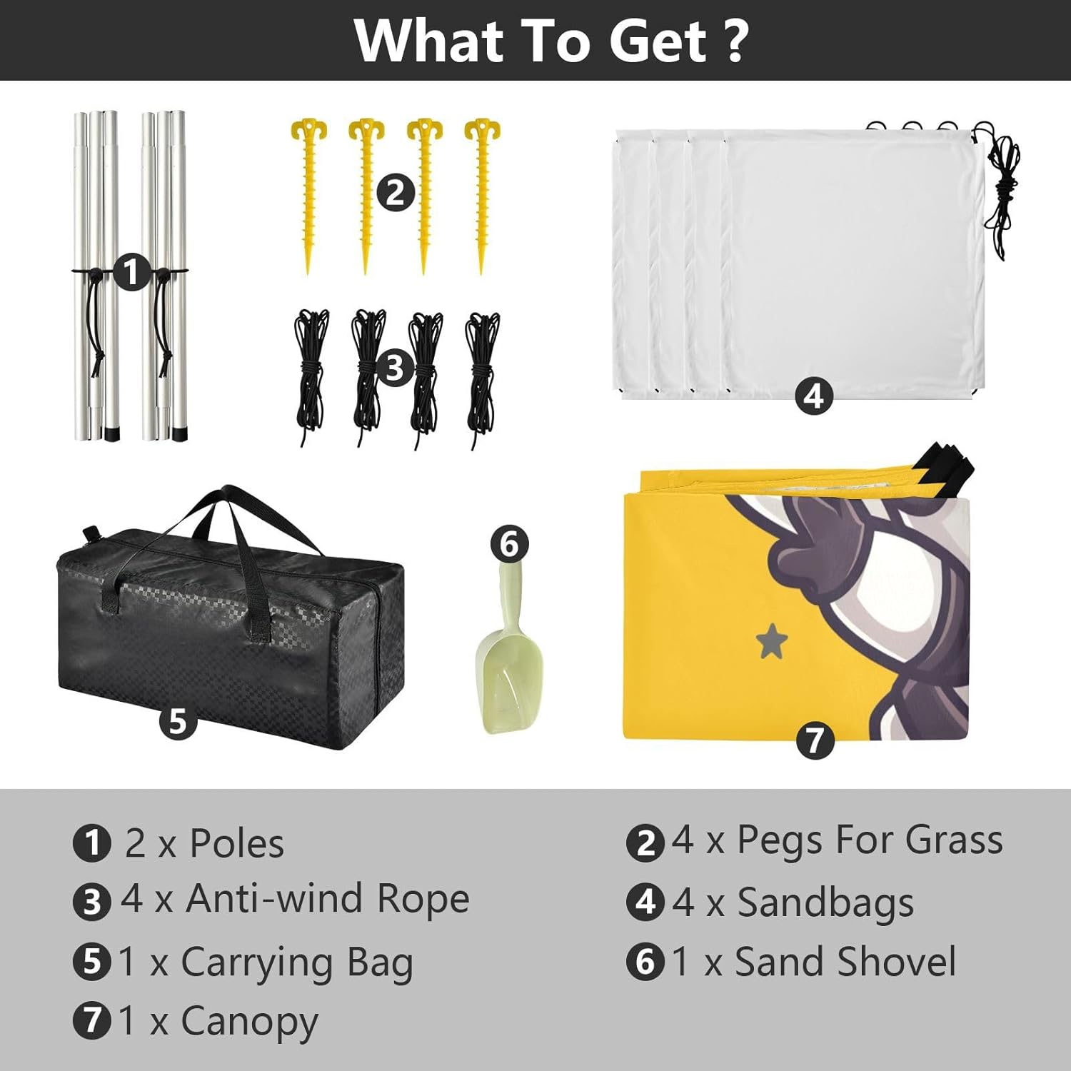 ALAZA Cute Bee Astronaut Cartoon Beach Tent Sun Shelter UPF50+ Protection Beach Shade Canopy w/ 4 Sandbags for Outdoor Camping, Fishing, Backyard Fun, Picnic, 10x9 ft