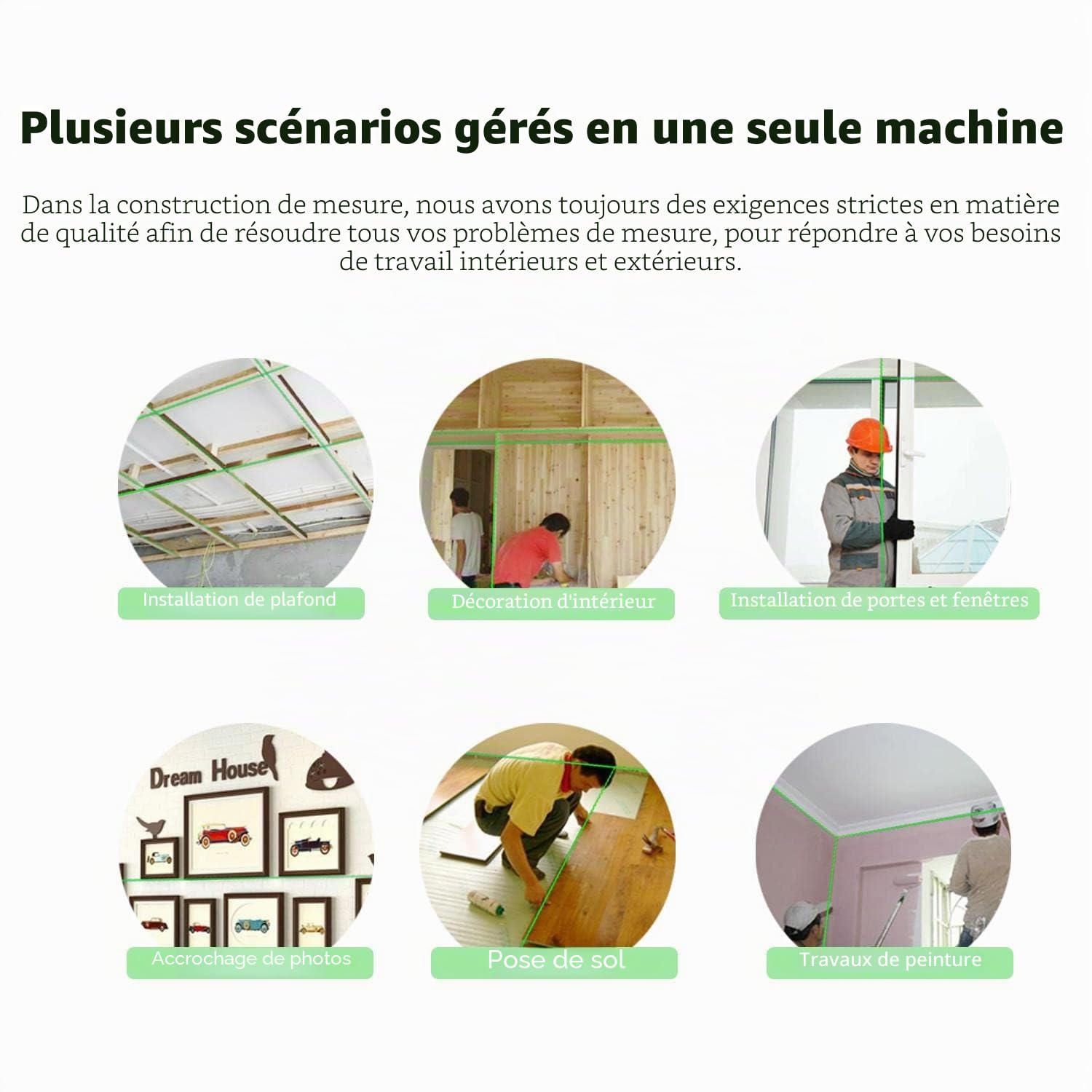 TOPWAY Niveau Laser 3D 12 Lignes, 3x360 Degrés Ligne Croix Verte Outil Laser Autonivelant pour Sol avec Mode Impulsion et Verrouillage Pendulaire pour Intérieur et Extérieur, 1 Pile incluse