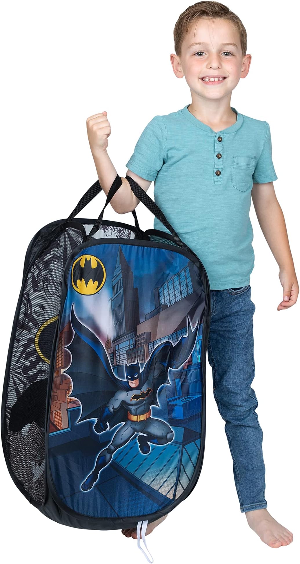 FrancoKids Room Collapsible Storage Bin Pop Up Hamper, One Size, Batman