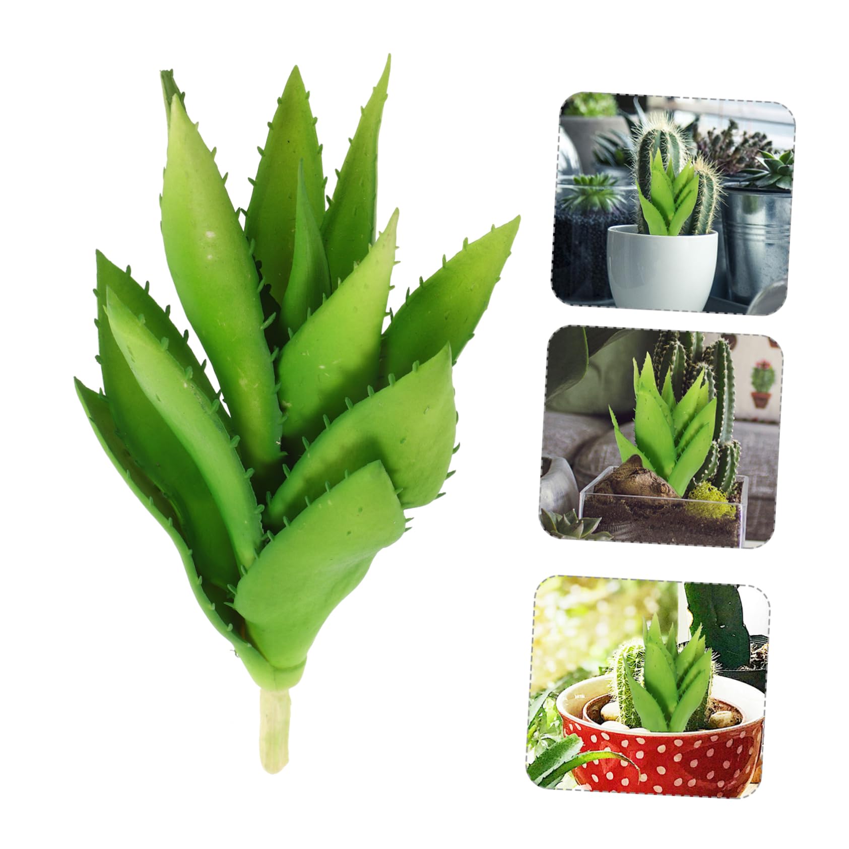 VANZACK 4 Pezzi Fucenti Succulente Piante Finte Coperto Camera Piante Grasse Artificiali Di Grandi Dimensioni Impostore Impianti Pianta Finta Da Esterno Plastica Green