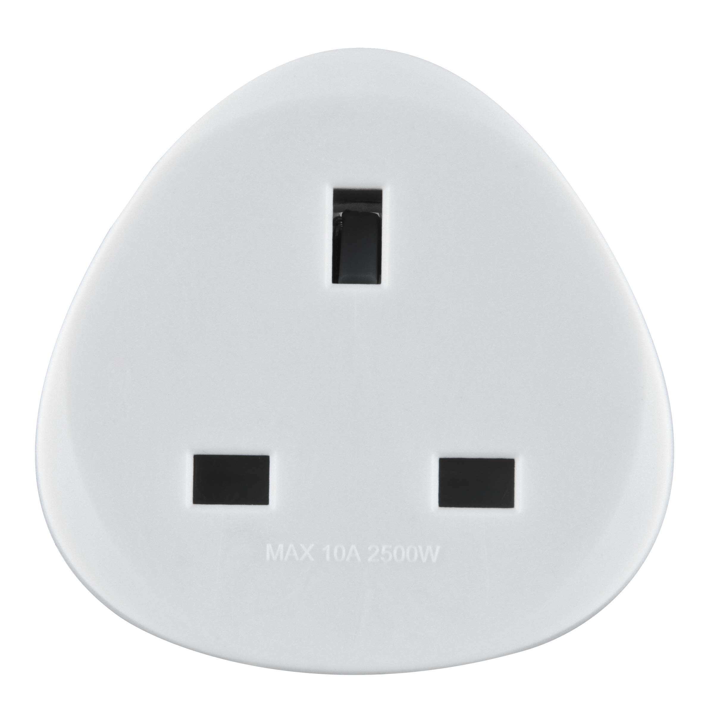 Electraline Adaptateur de voyage UK vers France/Europe, blanc