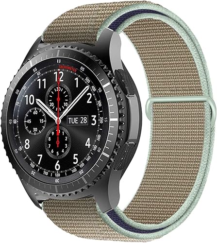 Miniatura 7 de – Correa de reloj de nailon suave de 55/64 de pulgada (22 mm), compatible con Samsung Galaxy Watch 1.81 pulgadas (46 mm)/Gear S3 Frontier/Classic,