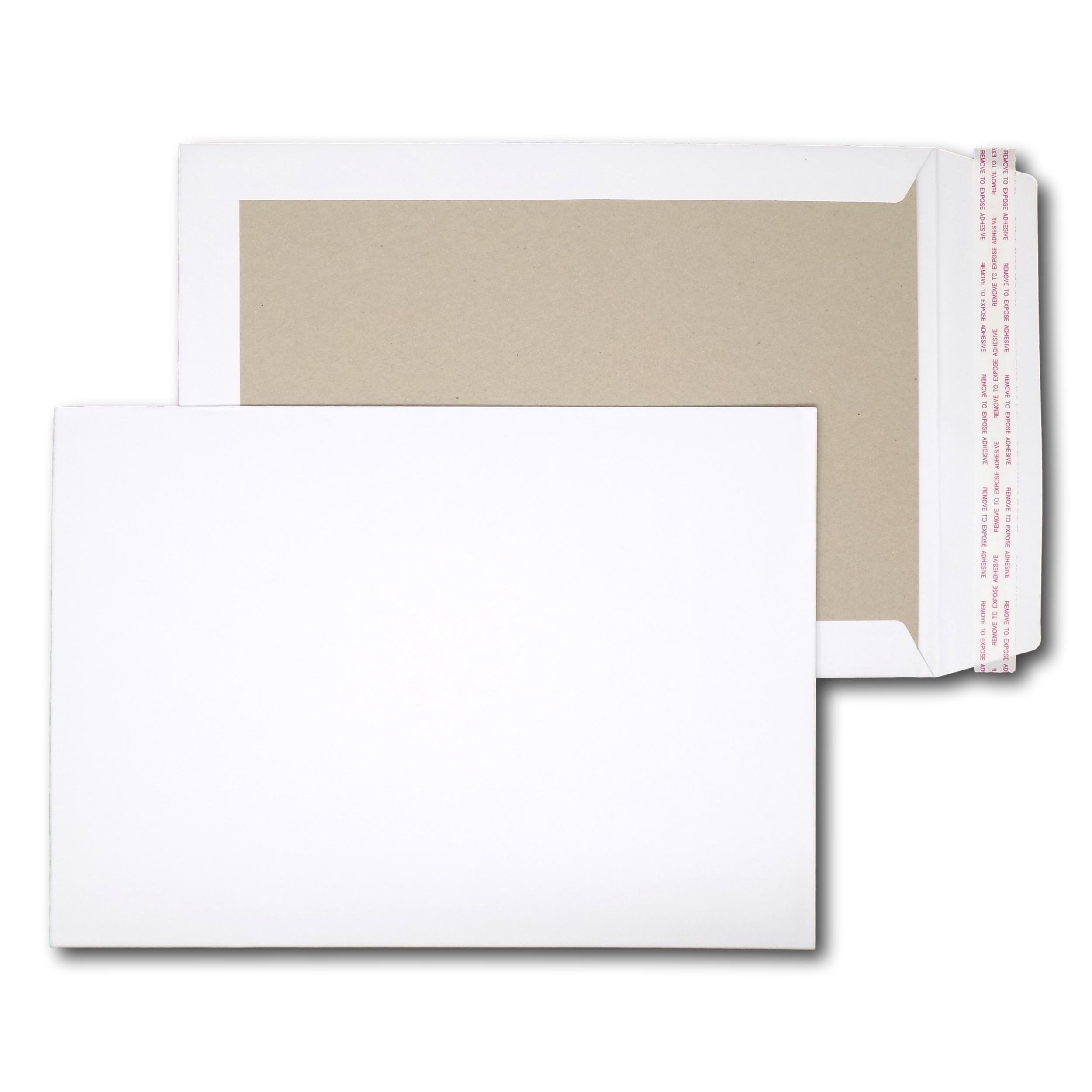 EPOSGEAR® A4 / C4 324mm x 229mm White Strong Hard Card Board Backed Peel and Seal Plain Envelopes (250)