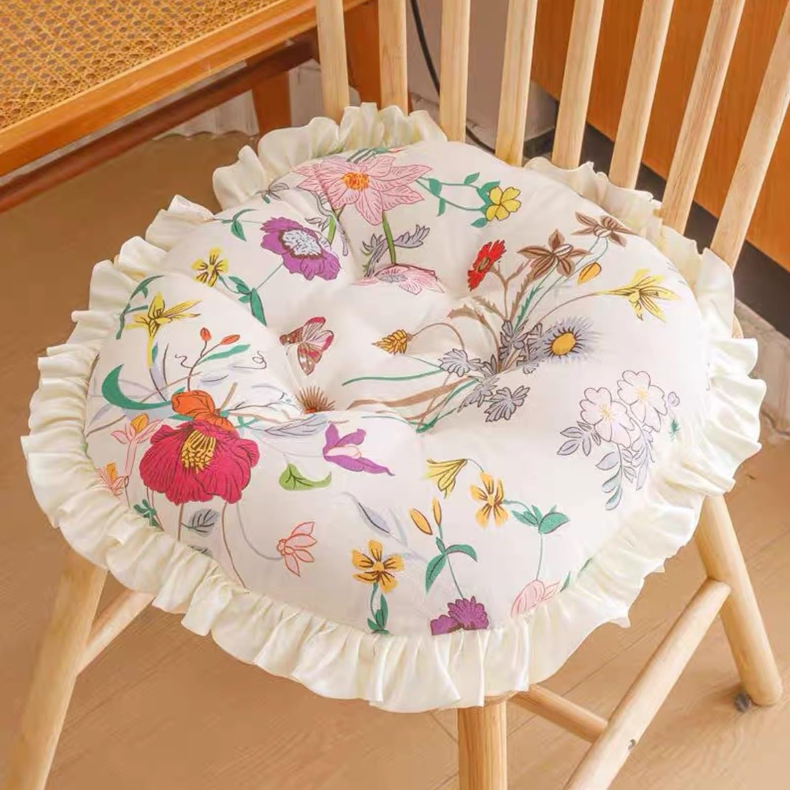 Cojín para silla con base antideslizante y acolchado de algodón para sentarse sin dolor