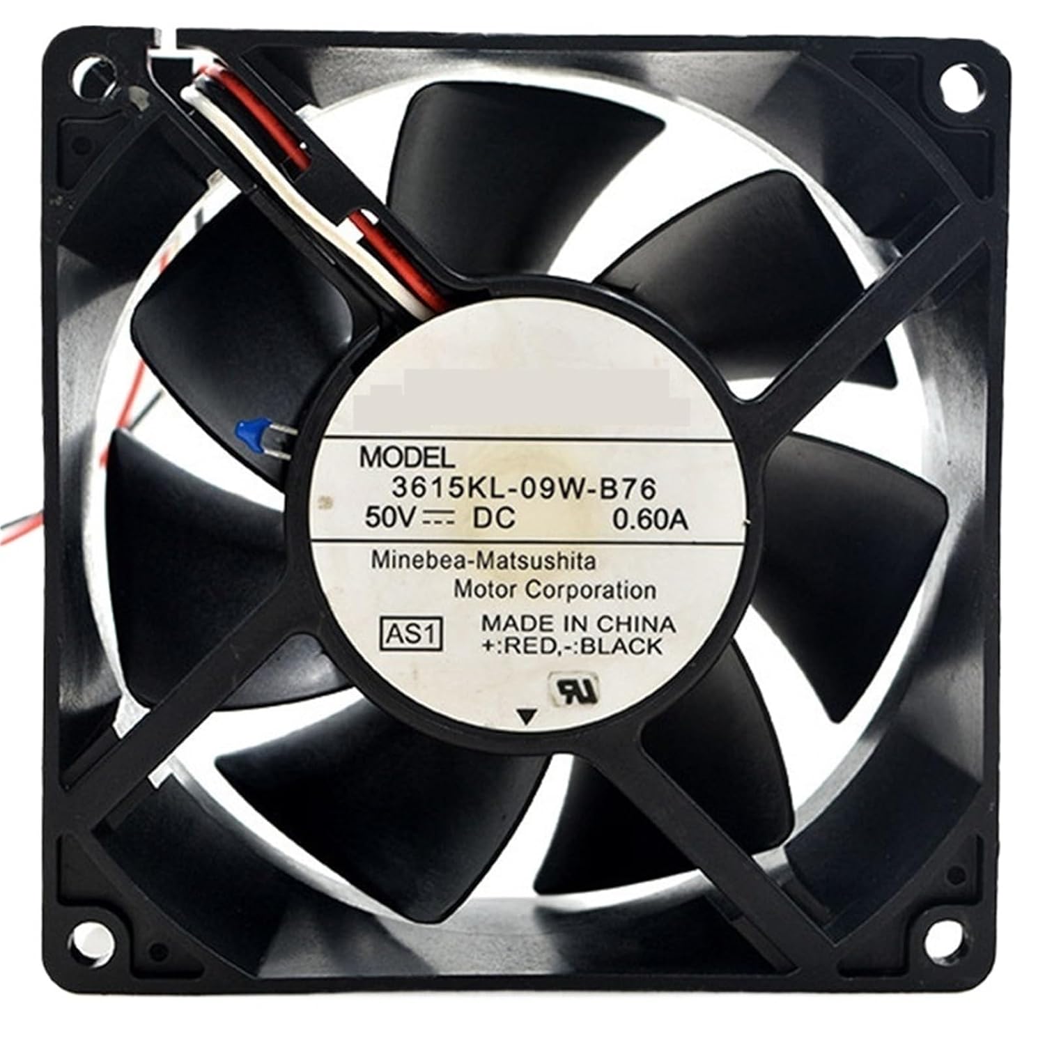 for 3615KL-09W-B76 50V 0.60A 30W 8200RPM 9cm 9238 92x92x38mm High Air Volume Server Frequency Converter Cooling Fan