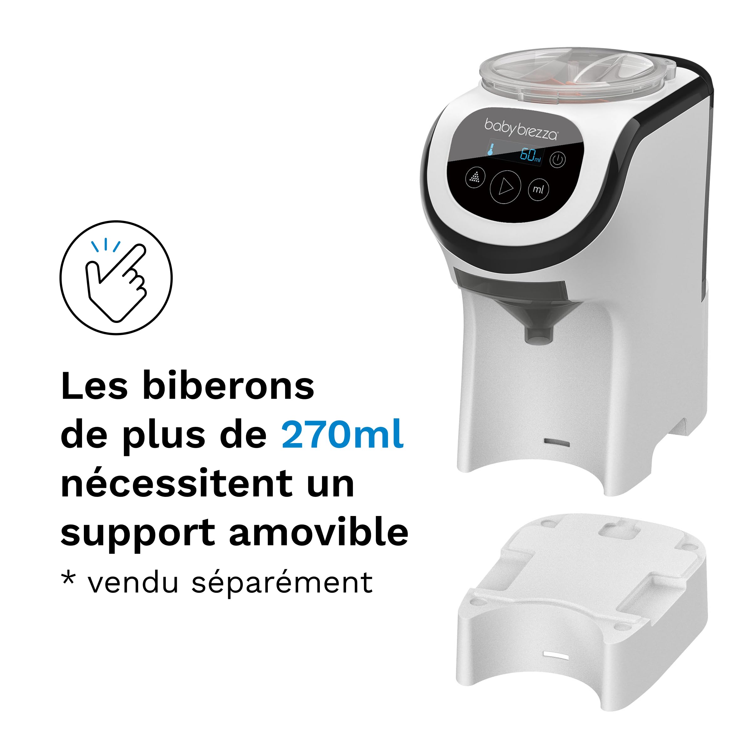 Baby Brezza - Préparateur de biberons automatique compact Formula Pro Mini | Idéal pour les petits espaces et facile à transporter en voyage – Un biberon chaud prêt en quelques secondes